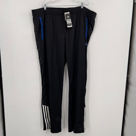 Adidas Pro Model Pants Black Collegiate Royal 3XT Mens NWT - Picture 1 of 12